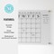 Martha Stewart Grayson Acrylic Wall Calendar w/Notes w/Dry Erase Marker and Mntng Hrdwr, 24in. x 18in., w/Blk Prnt BR-AC-4560-BK-CLRBK-MS - alternate 5